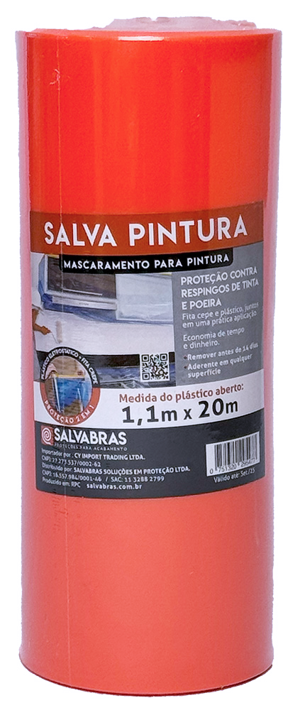 Nylon Con Cinta SalvaPintura Con Dispensador 1.10mt x 20mt