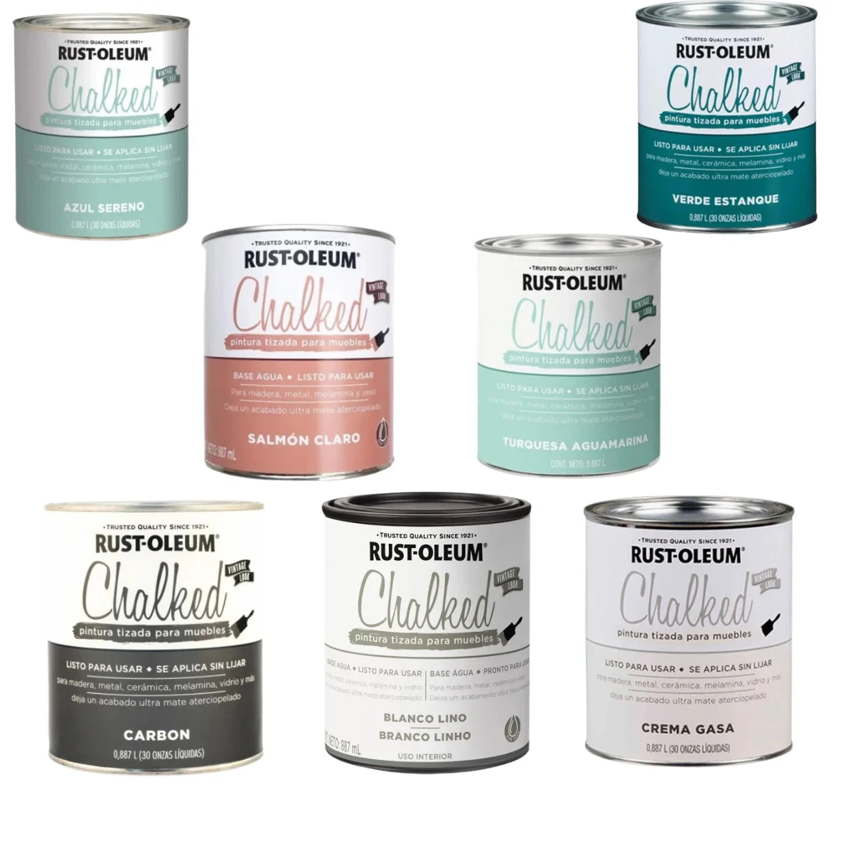 Pintura Chalked Rust Oleum Tizada Brochable