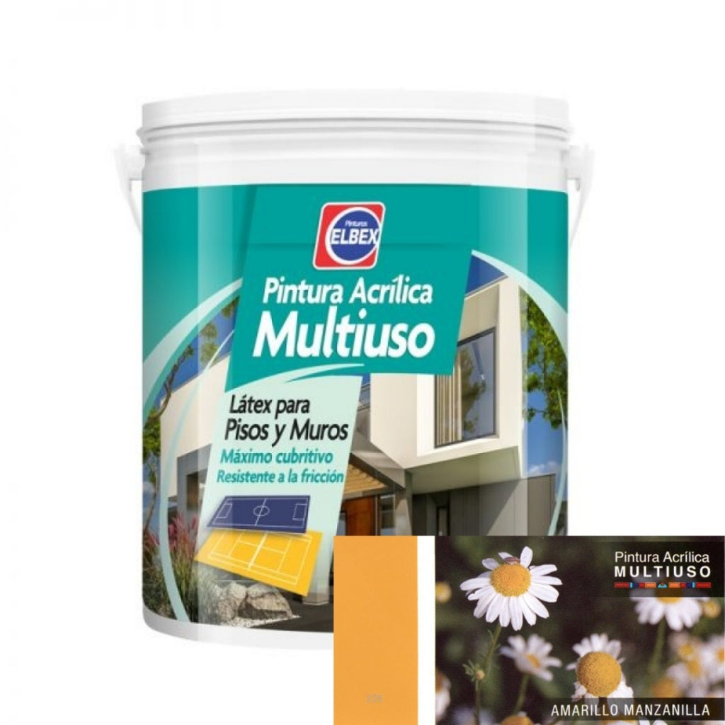 Pintura Multiuso Elbex - Amarillo Manzanilla 1 Lt