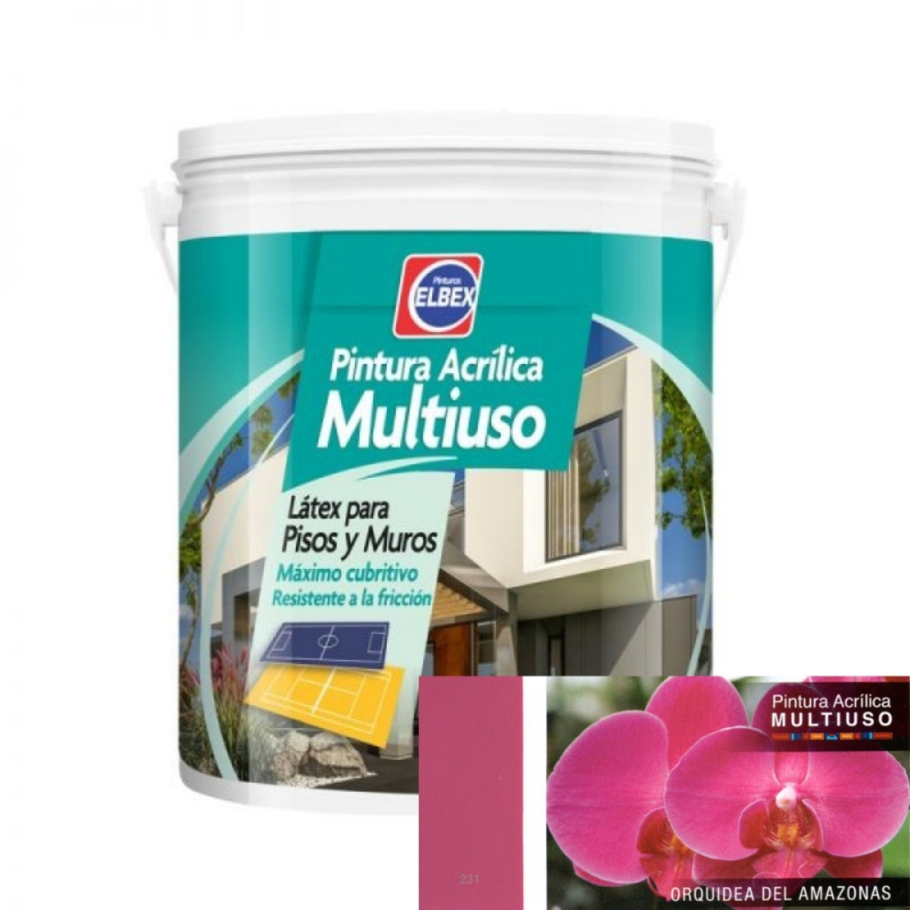 Pintura Multiuso Elbex - Orquidea del amazonas 1 Lt