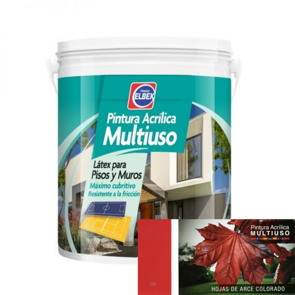 Pintura Multiuso Elbex - Hojas De Arce Colorado 4Lt