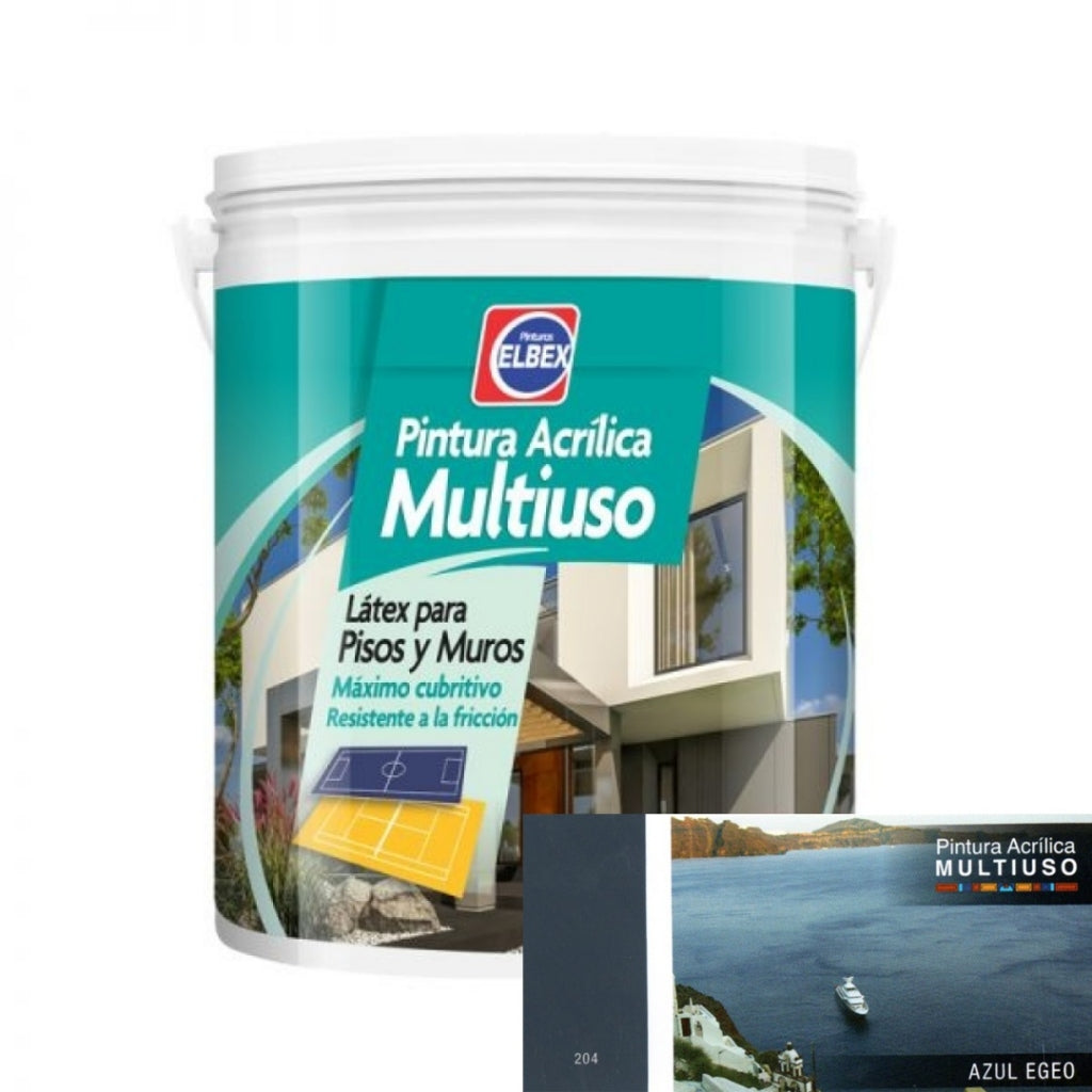 Pintura Multiuso Elbex - Azul Egeo 1Lt