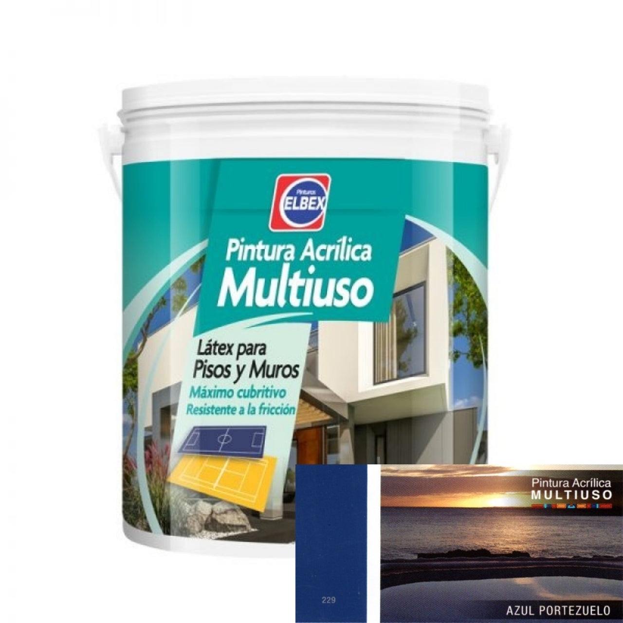 Pintura Multiuso Elbex - Azul Portezuelo 4Lt