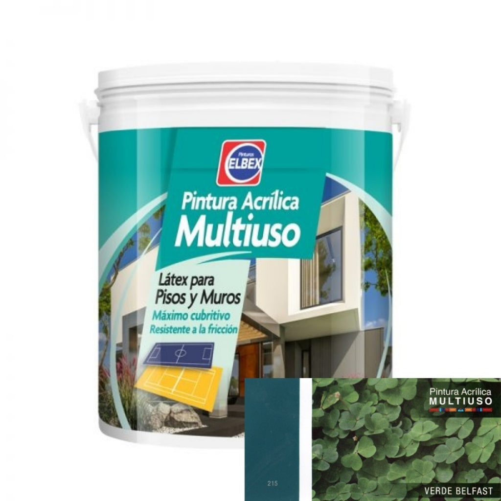 Pintura Multiuso Elbex - Verde Belfast 1Lt