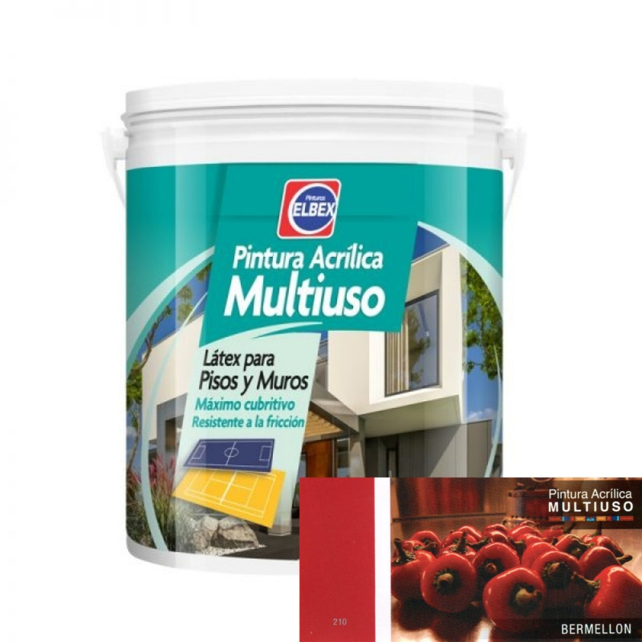 Pintura Multiuso Elbex - Bermellon 1Lt