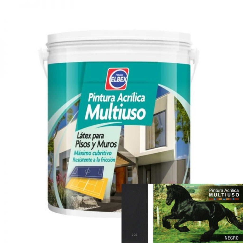 Pintura Multiuso Elbex - Negro 1Lt