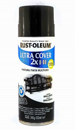 Aerosol Rust Oleum Ultra Cover 2x - Negro Brillo