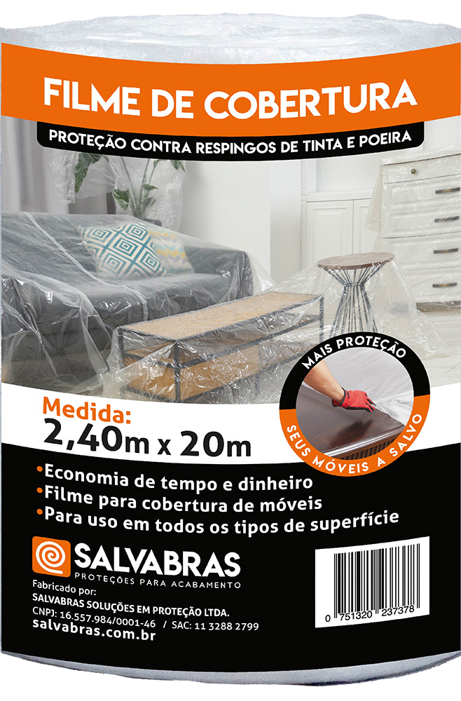 Film protector plástico para muebles y pisos en obra