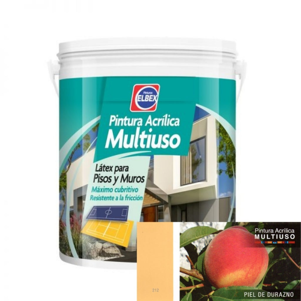 Pintura Multiuso Elbex - Piel De Durazno 1Lt