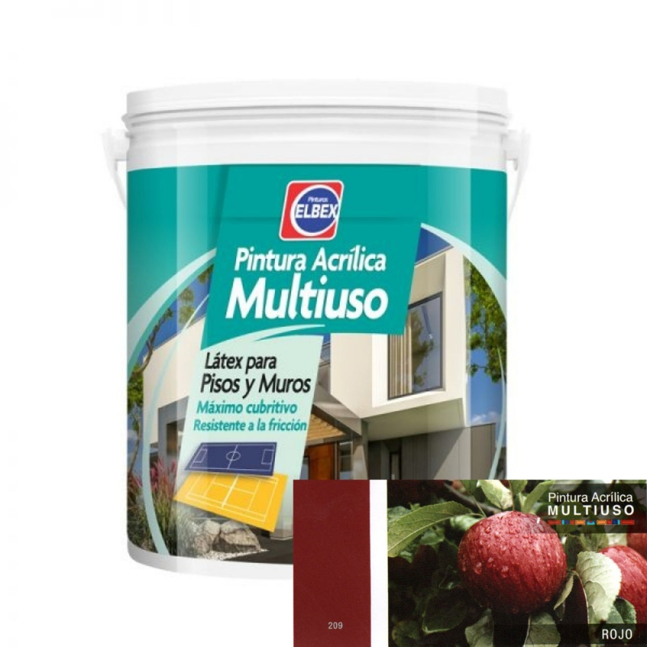 Pintura Multiuso Elbex - Rojo 4Lt