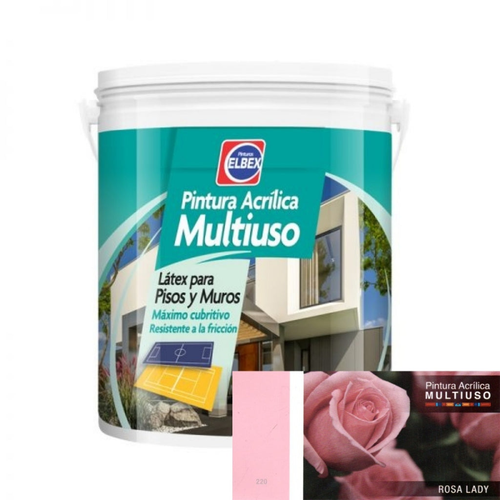 Pintura Multiuso Elbex - Rosa Lady 1Lt