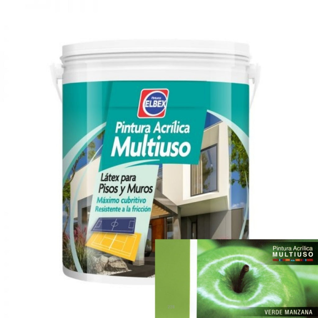 Pintura Multiuso Elbex - Verde Manzana 4Lt