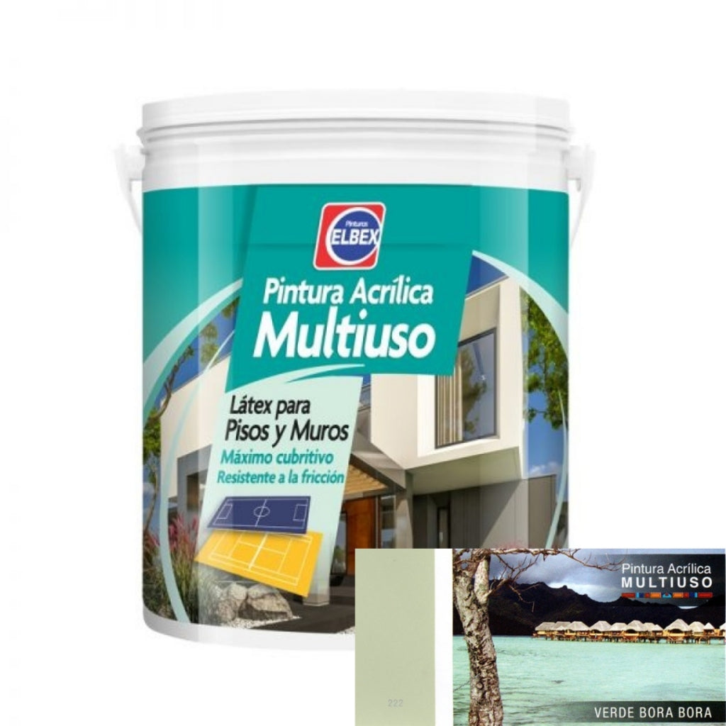 Pintura Multiuso Elbex - Verde Bora Bora 4Lt