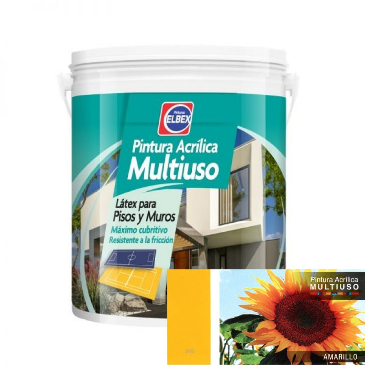 Pintura Multiuso Elbex - Amarillo 1 Lt