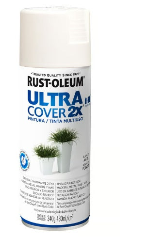 Aerosol Rust Oleum Ultra Cover 2x - Blanco Mate